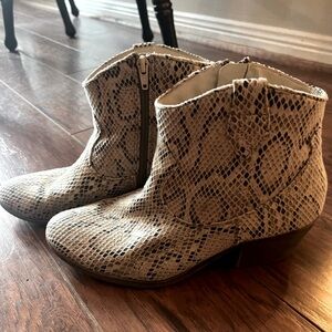 Snakeskin Booties